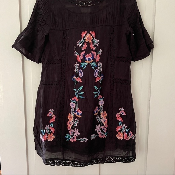 Free People Perfectly Victorian Black Embroidered Dress - Picture 7 of 16